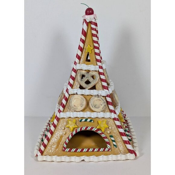Department 56 Gingerbread Christmas Eiffel Tower Light Up Decoration 14" Village - Picture 4 of 8